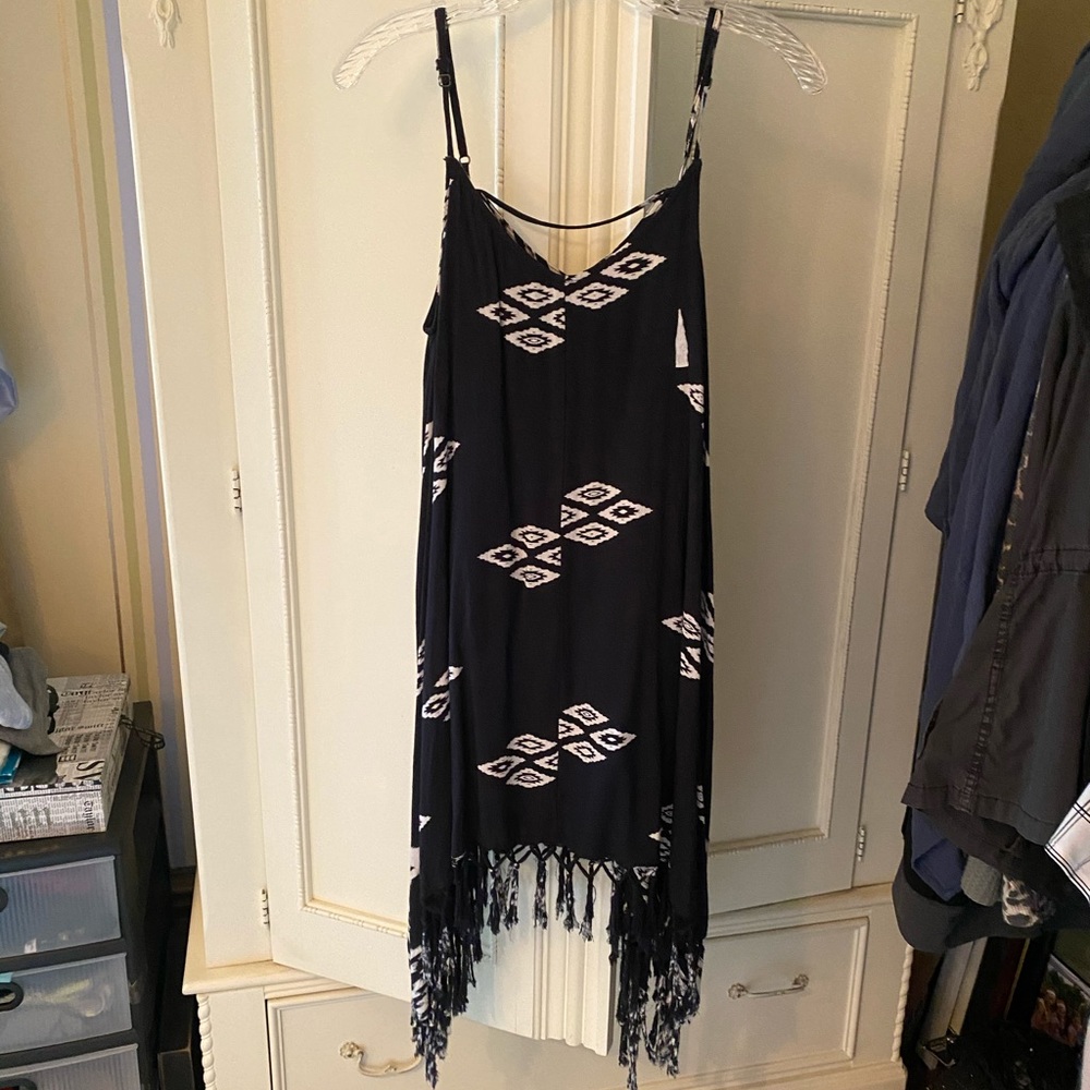Billabong Fringe Black Dress